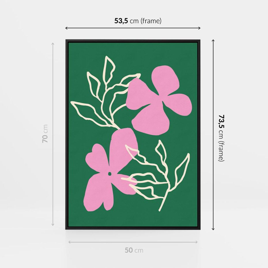 Obraz w ramie 50x70 - Wewnętrzne Fale - abstrakcyjny plakat, boho styl - rama czarna