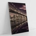 Obraz na płótnie 80x120 - Most na nocnym horyzoncie - most, noc