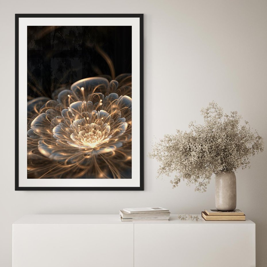 Plakat bez ramy 40x50 - Nowoczesny Kwiat - kwiat, nowoczesny