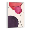 Obraz w ramie 50x70 - Kolorowe Impresje - abstrakcyjne akwarelowe plamy, nieregularne linie - rama biała