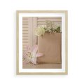 Plakat w ramie 40x50 - Elegancja W Prostocie - kwiaty, mnimalizm - rama drewno