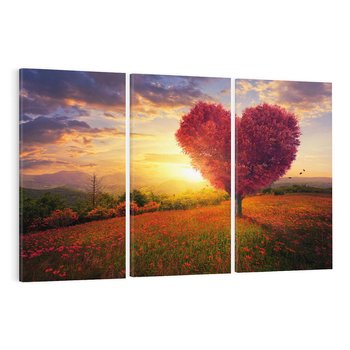 Obraz na płótnie 120x80 - serce natury - drzewo, serce