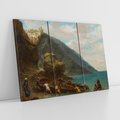 Obraz na płótnie 120x80 - "View of Tangier from the Seashore" Eugène Delacroix - Reprodukcja - reprodukcja, obraz na płótnie