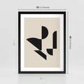 Plakat w ramie 30x40 - Rozkwitająca Abstrakcja - abstrakcyjne geometryczne kształty, minimalizm - rama czarna