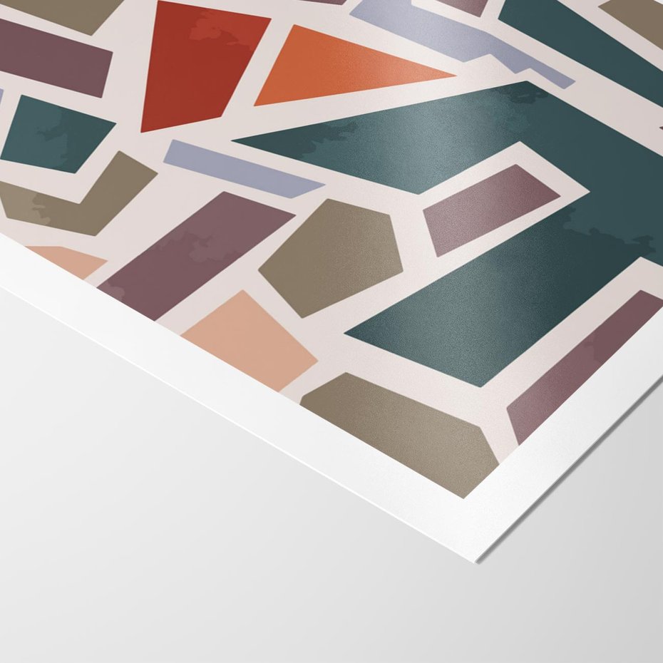 Plakat bez ramy 50x70 - Modernistyczna Transcendencja - geometryczne kształty, mozaika