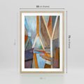 Plakat w ramie 50x70 - Geometria abstrakcji - abstrakcja, geometria - rama drewno
