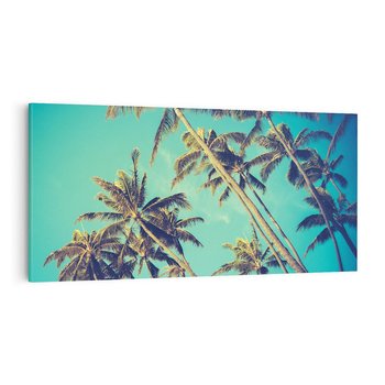 Obraz na płótnie 140x70 - Tropikalne palmy w krainie słonecznych wakacji - palmy, tropiki
