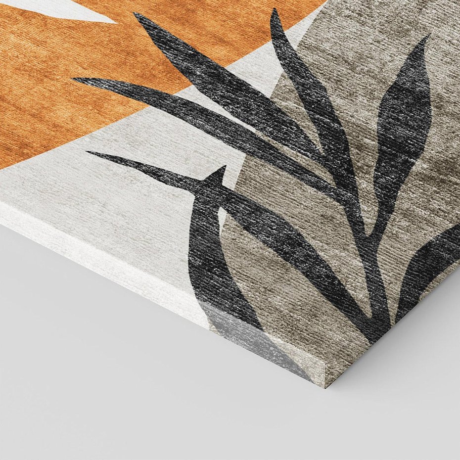 Obraz na płótnie 140x70 - Oddechy ciszy i ruchu - rzut liści palmy, monstery