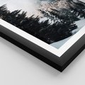 Plakat w ramie 30x40 - Góry, Las i Śnieg na Obrazie - góry, las - rama czarna