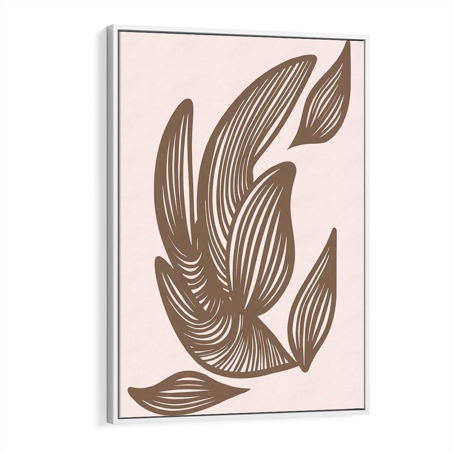 Obraz w ramie 80x120 - Nowoczesne Harmonie - skandynawski styl, plakat - rama biała