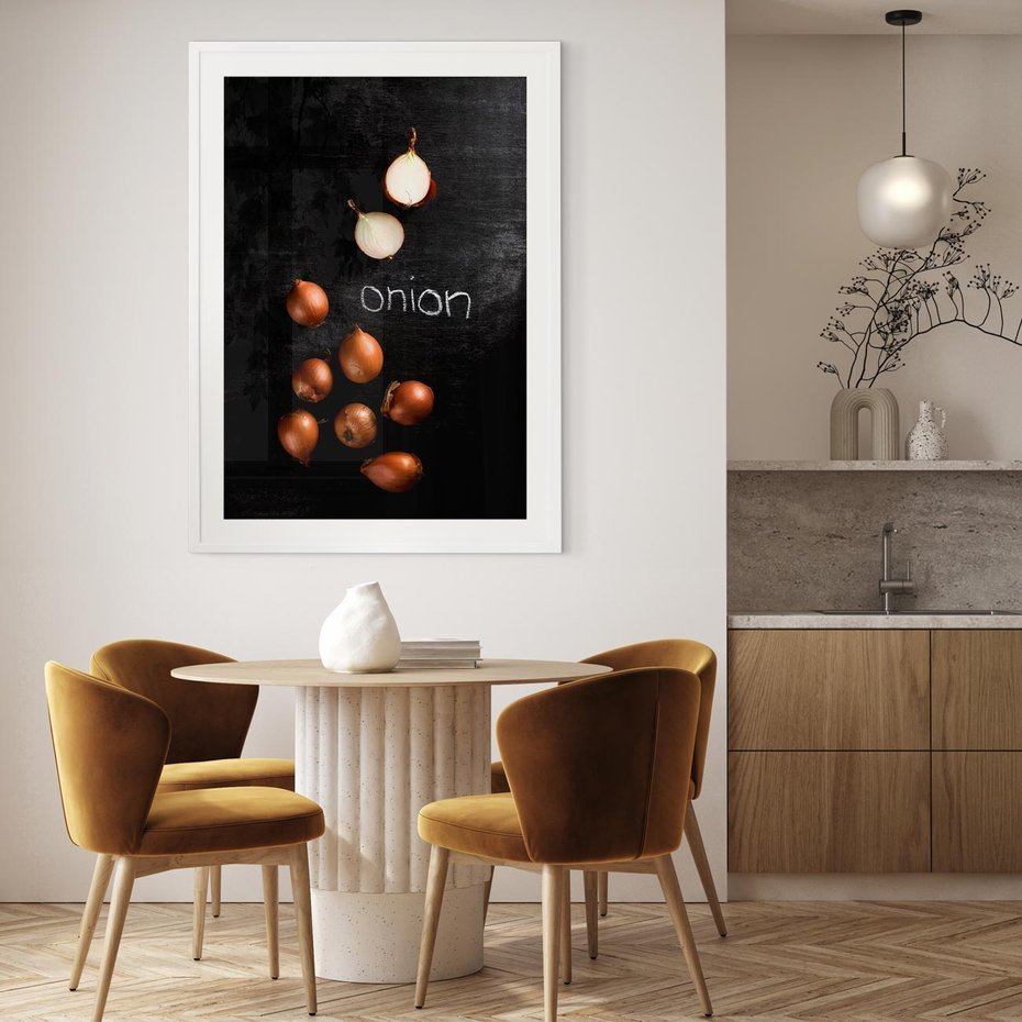 Plakat bez ramy 50x70 - Aromatyczne Inspiracje - cebula, kuchnia