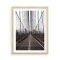 Plakat w ramie 50x70 - Nowoczesna Linia - most, nowoczesna - rama drewno
