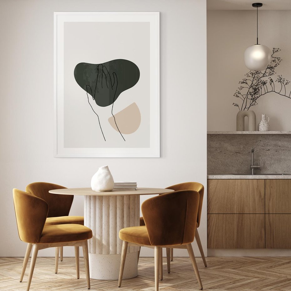 Plakat bez ramy 40x50 - Bezczasowe Echo - szkic jedną linią, one line