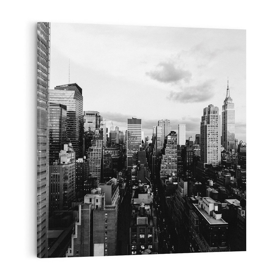 Obraz na płótnie 70x70 - Wibracje Miejskiego Życia - miasto, wieżowce