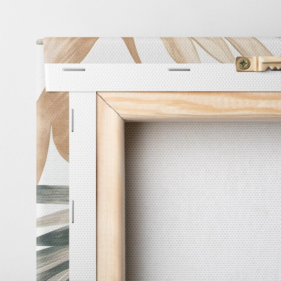 Obraz na płótnie 70x70 - Liście w Akwareli - akwarela, malowane liście