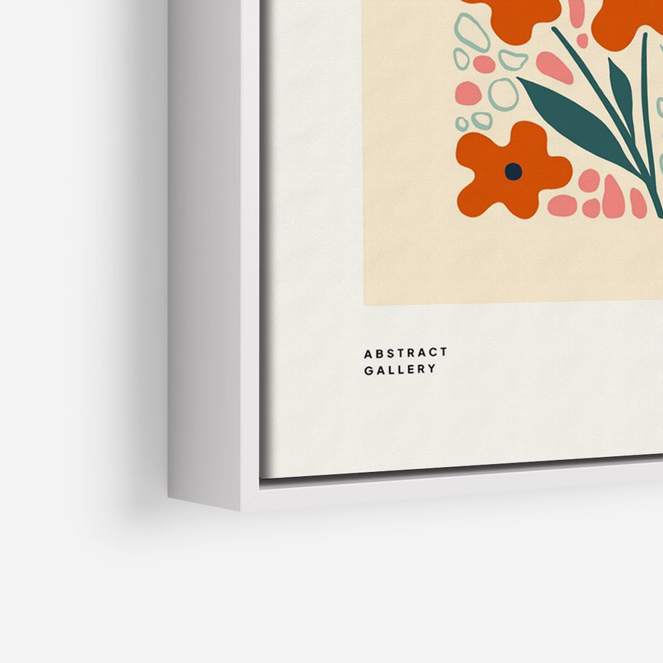 Obraz w ramie 50x70 - Refleksje Kolorowych Tajemnic - kwiaty, kompozycja - rama biała