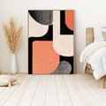 Obraz w ramie 50x70 - Loftowa Harmonia - abstrakcja, styl loftowy - rama drewno