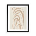Plakat w ramie 40x50 - Formy Nowoczesności - minimalistyczny plakat, liście palmy - rama czarna