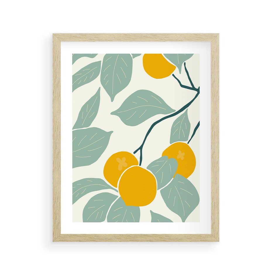 Plakat w ramie 40x50 - Wewnętrzna Melodia - plakat, nowoczesna sztuka - rama drewno