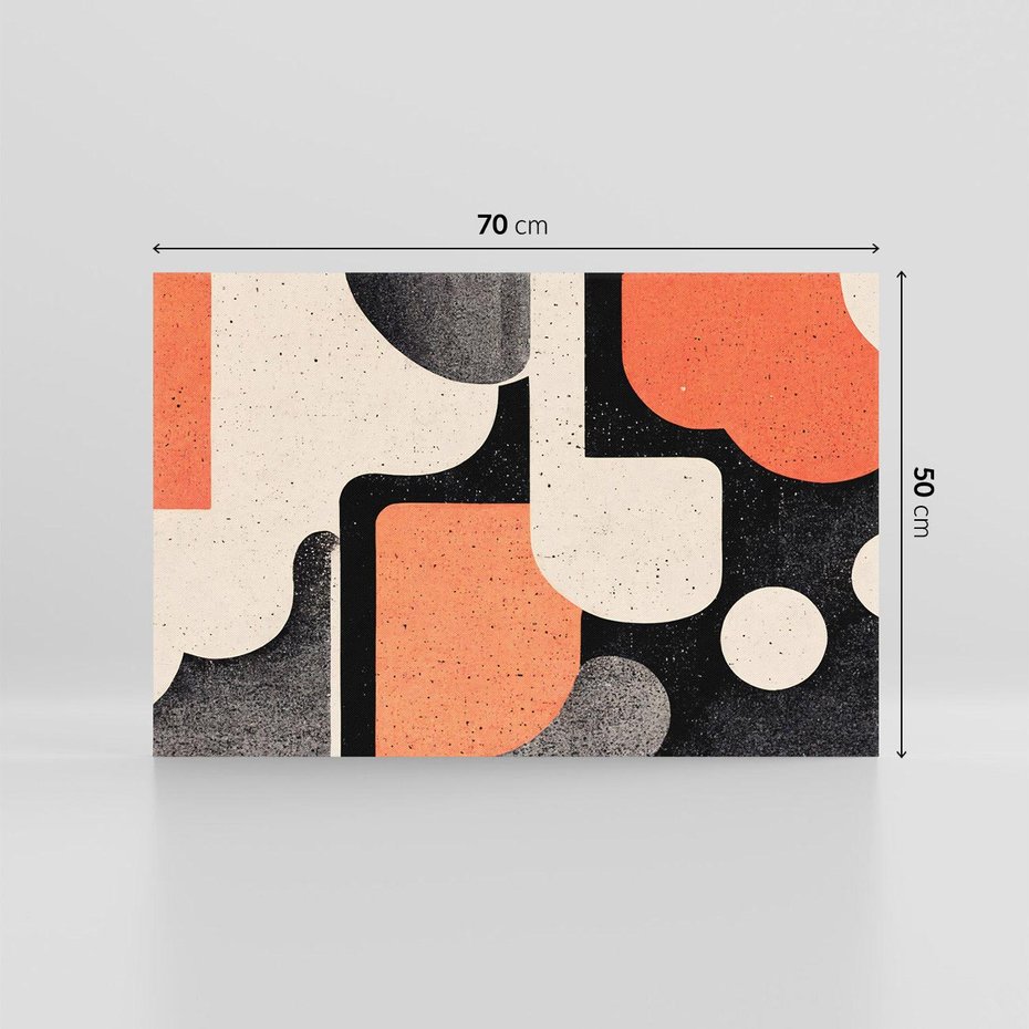 Obraz na płótnie 70x50 - Loftowa Harmonia - abstrakcja, styl loftowy