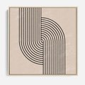 Obraz w ramie 80x80 - Puls Abstrakcji - abstrakcyjne linie, geometria - rama drewno