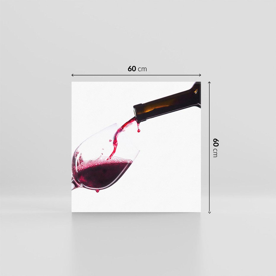 Obraz na płótnie 60x60 - Radość w smaku wina - wino