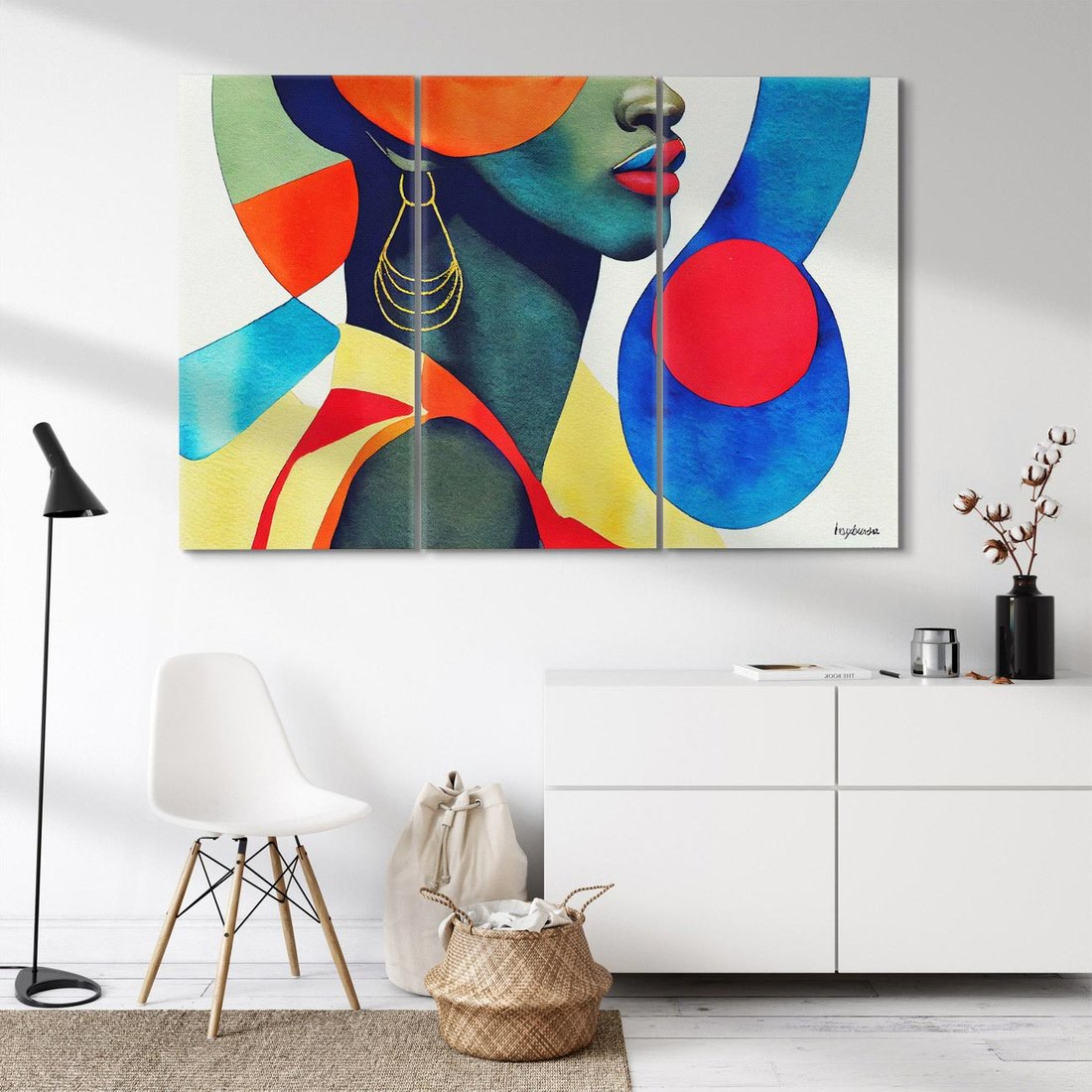 Obraz na płótnie 120x80 - Kolory Kobiety - mural, abstrakcja