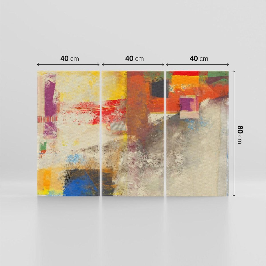 Obraz na płótnie 120x80 - Abstrakcja olejna - kształty i kolory - abstrakcja, olejna