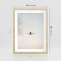 Plakat w ramie 30x40 - W Powietrzu: Samolot na Niebie - samolot w przestworzach, samolot na niebie - rama drewno