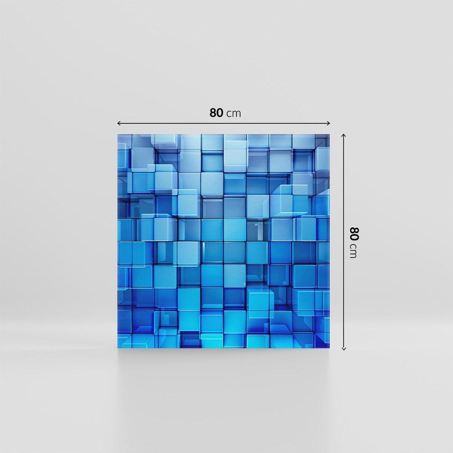Obraz na płótnie 80x80 - Abstrakcyjne 3D: Kolorowe bloki - abstrakcja, 3d