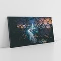 Obraz na płótnie 120x60 - Most nocą - Światła i refleksy - most, światła