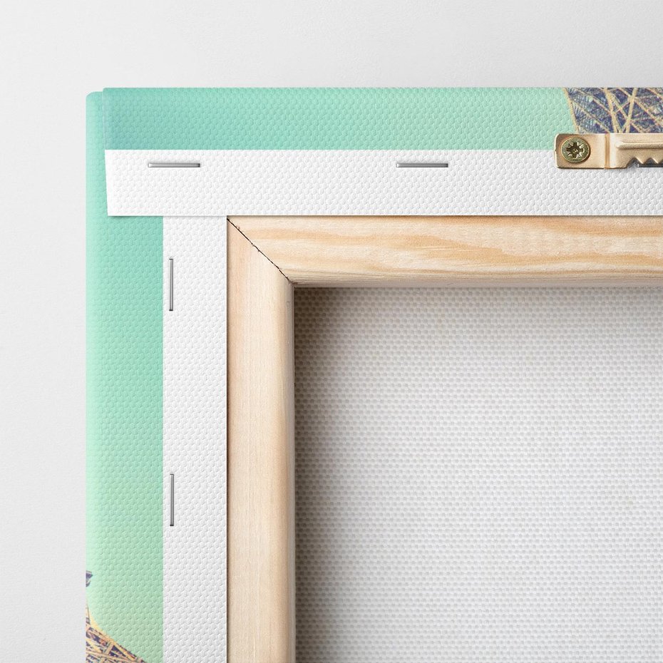 Obraz na płótnie 120x80 - Wieża Eiffla w czarno-białej odsłonie - Eiffla, Paryż