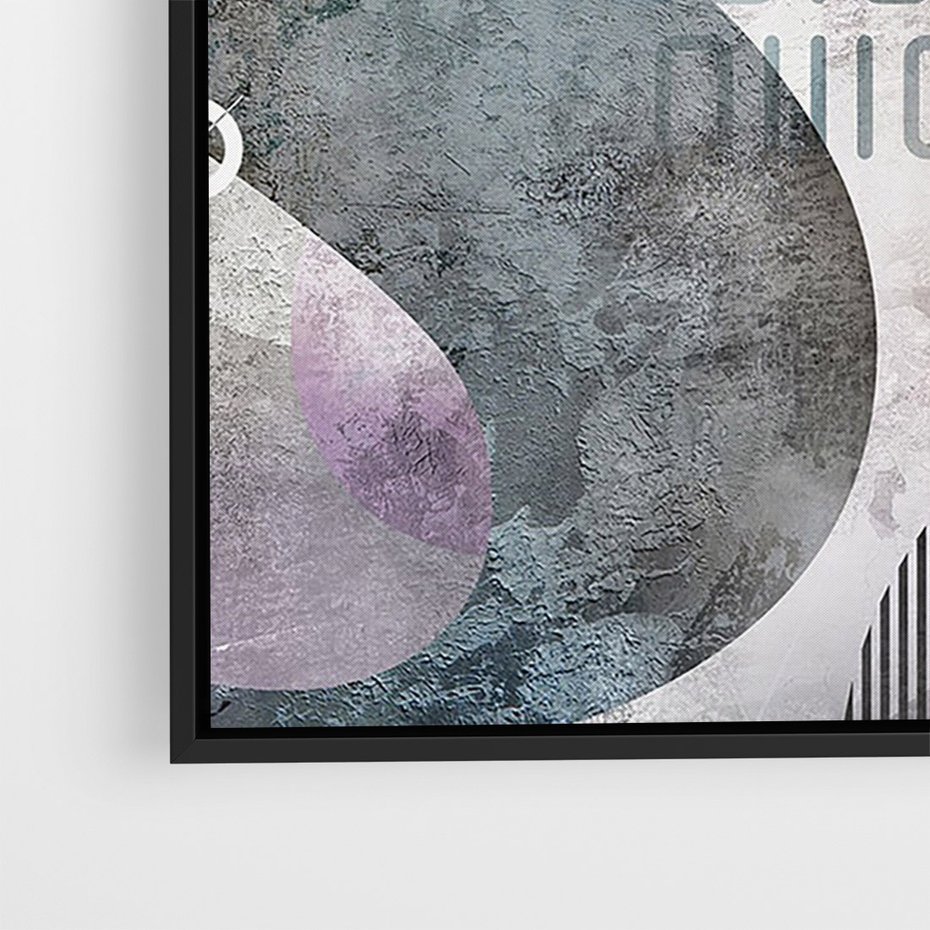 Obraz w ramie 70x100 - Nocne opowieści w barwach - typografia, abstrakcja - rama czarna