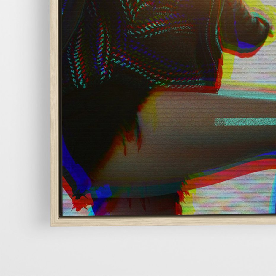 Obraz w ramie 80x120 - Taniec tęsknot - zdjęcie w stylu retro, dodane kolorowe akcenty - rama drewno