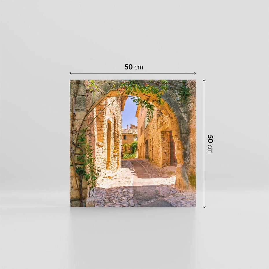 Obraz na płótnie 50x50 - Malownicza uliczka w perspektywie - uliczka, perspektywa