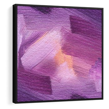 Obraz w ramie 50x50 - Abstrakcyjna gra kolorów - abstrakcja, akwarela - rama czarna