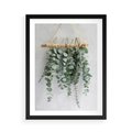 Plakat w ramie 50x70 - Uwodzicielska zieleń eukaliptusa - eukaliptus, zielone - rama czarna