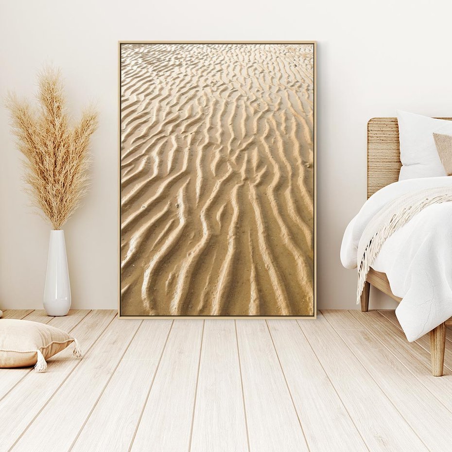 Obraz w ramie 50x70 - Piasek i Nieskończoność - pustynia, piasek - rama drewno