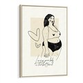 Obraz w ramie 70x100 - Moc to Ona - rysunek, sztuka nowoczesna - rama drewno