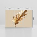 Obraz na płótnie 120x80 - Piękno w Detalu - złoty, liść