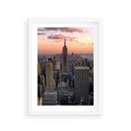 Plakat w ramie 30x40 - Nowojorskie Wieżowce - Nowy York, wieżowce - rama biała