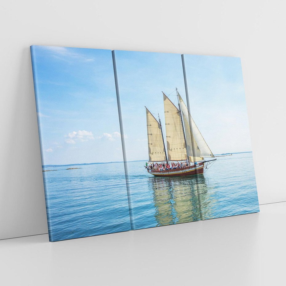 Obraz na płótnie 120x80 - Statek żaglowy na morzu - statek, żagowiec