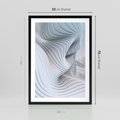 Plakat w ramie 50x70 - Abstrakcyjne Przestrzenie - geometria, 3D - rama czarna
