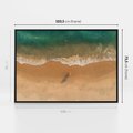 Obraz w ramie 100x70 - Oaza Relaksu - plaża, morze - rama czarna