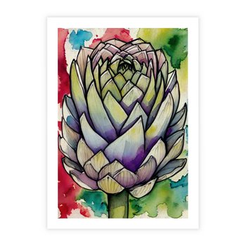 Plakat bez ramy 21x30 - Zamknięte w Roślinie - abstrakcja, akwarela