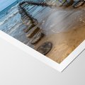 Plakat bez ramy 30x40 - Falochron na brzegu morza - falochron, morze