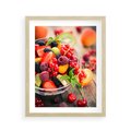 Plakat w ramie 40x50 - Smakowite Porywy - owoce, jedzenie - rama drewno