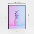 Obraz w ramie 70x100 - Ananas Abstrakcja - ananas, abstrakcja - rama czarna