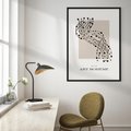 Plakat bez ramy 21x30 - Migocące Konstrukcje Abstrakcji - sztuka minimalizmu, biało czarna rycina