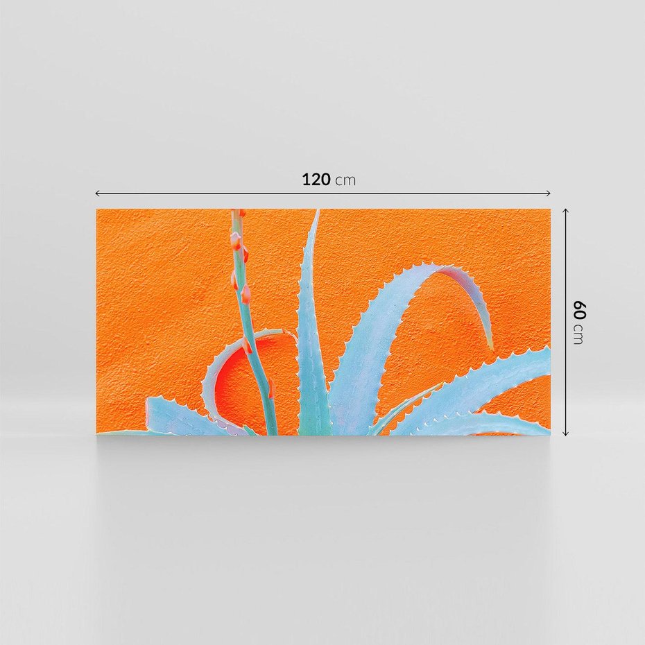Obraz na płótnie 120x60 - Naturalna Harmonia - kaktusy, liście